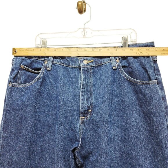 Wrangler Authentics Mens Size 38x30 Blue Denim Jeans Straight-Leg Classic Fit - Picture 7 of 7